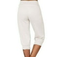 thumbnail image 3 of JLFKNG Womens Pants Solid Color Loose Fit Patchwork Mid Waist Mid Calf Length Casual Jogger Pants Comfort Womens Clothes, 3 of 5