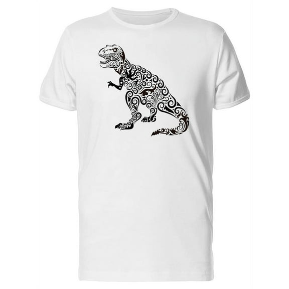Dinosaur With Ethnic Body T-Shirt Men -Image by Shutterstock, Male XX-Large