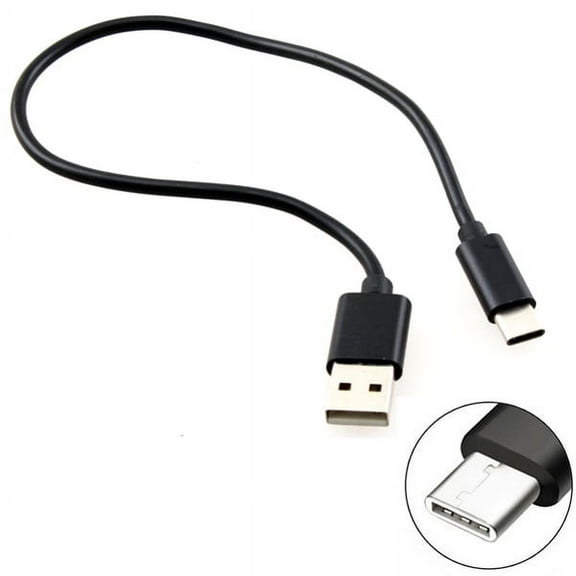1ft Short USB Cable for LG G8X ThinQ Phone - Type-C Charger Cord Power Wire USB-C Fast Charge Sync Black A2W