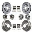 thumbnail image 1 of Transit Auto Front Rear Wheel Hub Bearings Assembly Disc Brake Rotors and Semi-Metallic Pads Kit (10Pc) for Car Kia Soul - Left Right Side (Driver Passenger) KBB-106746, 1 of 10