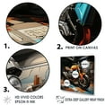 thumbnail image 3 of Designart "Pop Art Revved-Up Ride" Motorcycle Wall Art Prints, 3 of 7