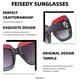 thumbnail image 5 of Anteojos de sol FEISEDY retro cuadrados extragrandes para mujer B2276, 5 of 8