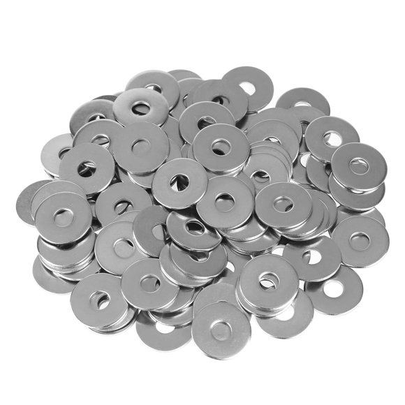 Helifouner 100 Pieces M6X20X1.5Mm Fender Washers 304 Stainless Steel Large Fender Washers Inner Diameter 6Mm Outer Diameter 20Mm Thickness 1.5Mm