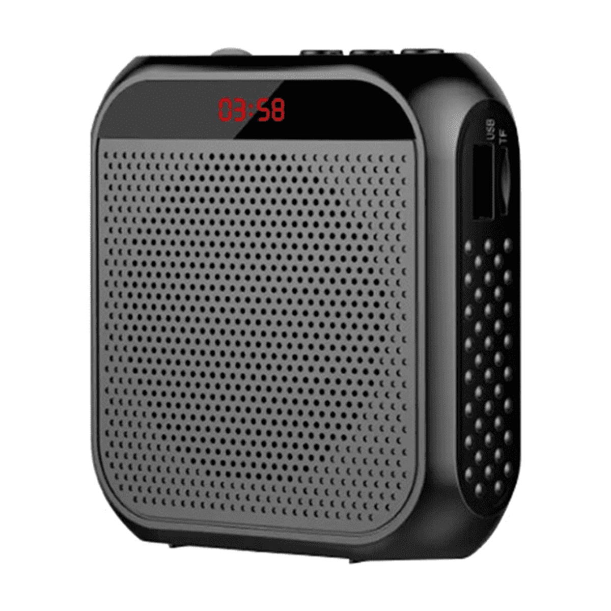 2X 2200mah Voice Amplifier Multifunctional Voice Speaker Portable Speaker with Microphone Display, for Teachers Speech A