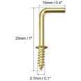 thumbnail image 3 of Uxcell 1" Screw Eye Hooks Self Tapping Screw-in Hanger Hooks Carbon Steel Golden 50 pcs, 3 of 5