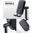 thumbnail image 3 of Lamicall Cell Phone Stand for Desk - Adjustable Mobile Phone Holder for Desktop fit 4-10'' Cellphone and Tablet - DP02 Black, 3 of 8