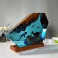 thumbnail image 3 of Undersea resin lamp whale turtle human diving night light home gift, 3 of 5
