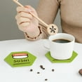 thumbnail image 6 of Disketp Fresh Sushi Funny Coasters,6 Pcs Leather Coasters With Holder, Perfect Housewarming Hostess Gifts,Protect Furniture From Water Marks Scratch And Damage, 6 of 9