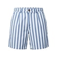 thumbnail image 7 of BVnarty Men's Striped Relaxed Fit Swim Trunks with Compression Liner Quick Dry Board Shorts Beach Shorts with Pockets Light Blue XL, 7 of 7