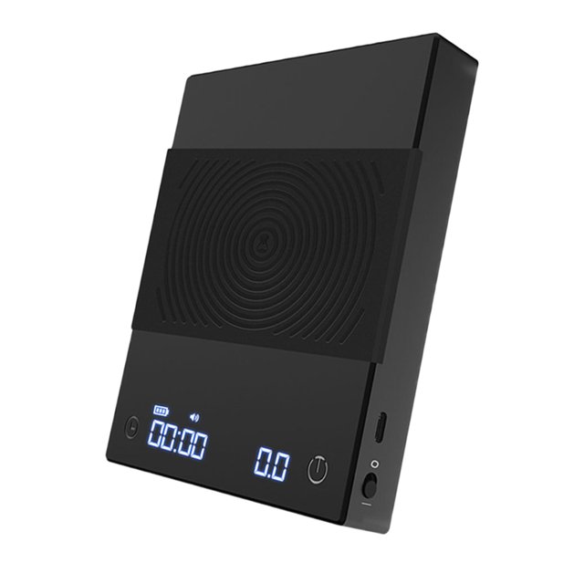Báscula de café digital con temporizador, portátil, impermeable, verter sobre preparación electrónica, precisión, espejo negro para barista Sunnimix Escala de café