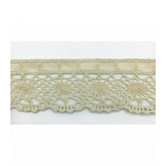 Trimplace Natural 2 Inch Traditional Cluny with 1/4" Ribbon