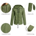 thumbnail image 2 of American Trends Rain Coats for Women Waterproof with Hood Packable Rain Jackets Womens Lightweight Rain Jackets Outdoor Army Green XL, 2 of 8