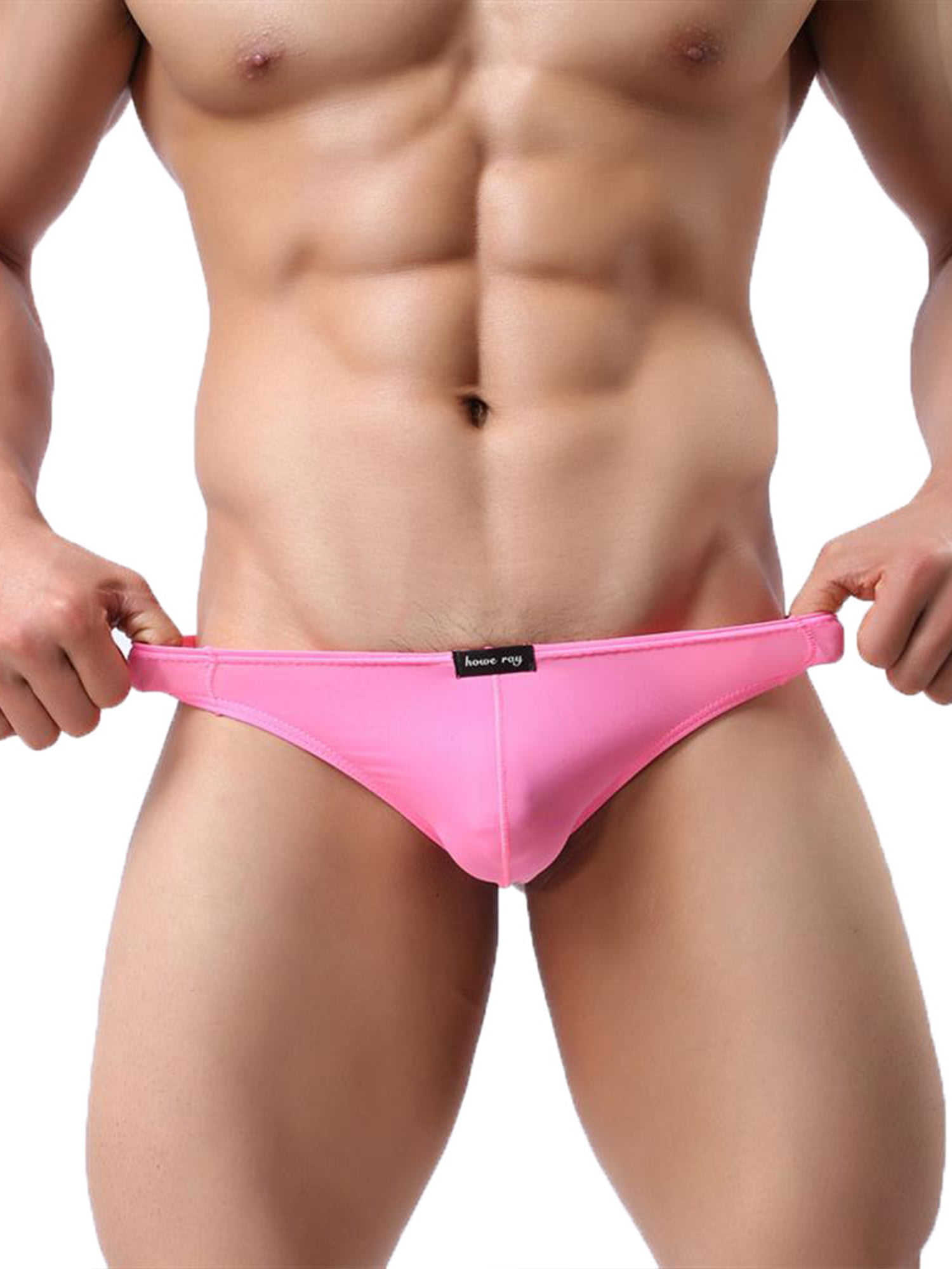 Eleluny Men Plain Briefs Thongs G-String Panties Underwear Erotic
