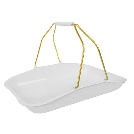 

1Pc Rectangular Handheld Basket Simple Bread Serving Tray Baking Supply (White)