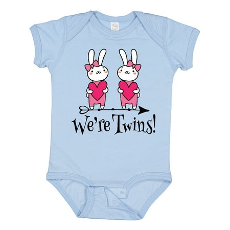 

Inktastic Twin Girl Gift Bunny Rabbit Gift Baby Girl Bodysuit
