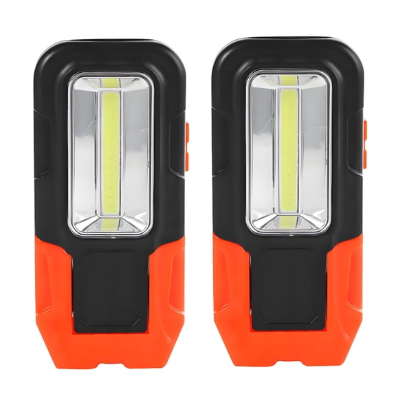 HIBIBUD 2Pcs Small Flashlight,Can Be Hung and Adsorbed Keychain Light,Repair Portable Lights Flashlight Battery Powered,Orange