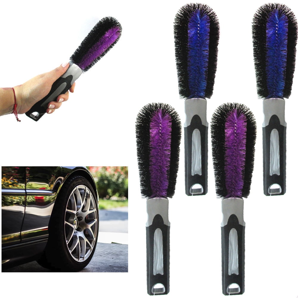 4 Pack Car Wheel Detailing Brush Tire Rim Scrub Car Wash Cleaning Tool