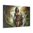 thumbnail image 2 of Amazon Warrior & White Tiger II Matte Canvas Wall Decor Wall Art Home Decor, 2 of 4