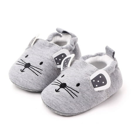 

Baby Girl Cartoon Flats Infant Soft Sole First Walker Crib Shoes