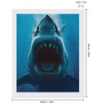 thumbnail image 2 of Diamond Art Kits for Adults, Open-Mouthed SharkDiamond Painting Kits for Beginners, Frameless Round 5D Full Drill Diamonds Art Gem Art Crafts Home Decor Gifts, 2 of 8