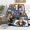thumbnail image 4 of Custom Blanket with Photos Text, Personalized Blanket with Pictures Aniversary Gifts for Mom, Dad,Families,Boyfriend,Girlfriend,Kids, Christmas Blanket., 4 of 6