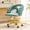 Blue, variant on Peispie Modern Velvet Bubble Vanity Chair with Gold Base, 360° Swivel Height Adjustable Rolling Desk Chair, Ergonomic Upholstered Makeup Accent Chair for Bedroom & Home Office, Yellow