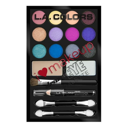 LA Colors I Heart Makeup 18-Color Eyeshadow Palette, Dazzling