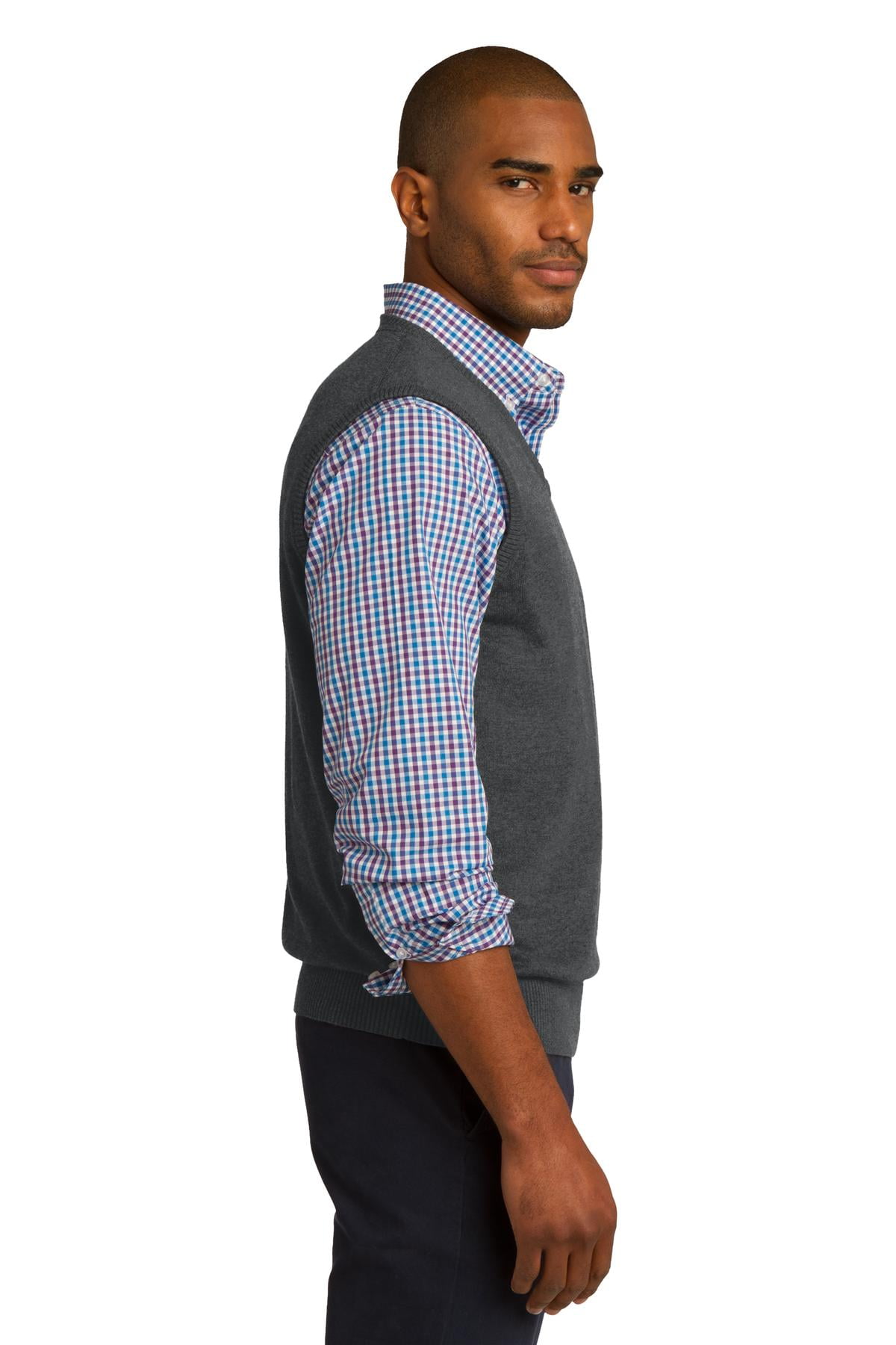 Port Authority Sweater Vest-3XL (Black 