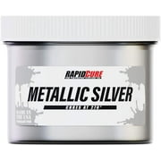 Rapid Cure Metallic Silver Plastisol Ink for Screen Printing Low Temperature Cure Ink for T Shirts and Fabrics - 5 Gallon - 640 oz.