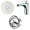 thumbnail image 1 of American Imaginations 15.25-in. W Round Bathroom Undermount Sink Set In White - Chrome Hardware AI-26748, 1 of 1