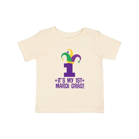 Inktastic 1st Mardi Gras Jester Hat Childs Party Boys or Girls Baby T-Shirt