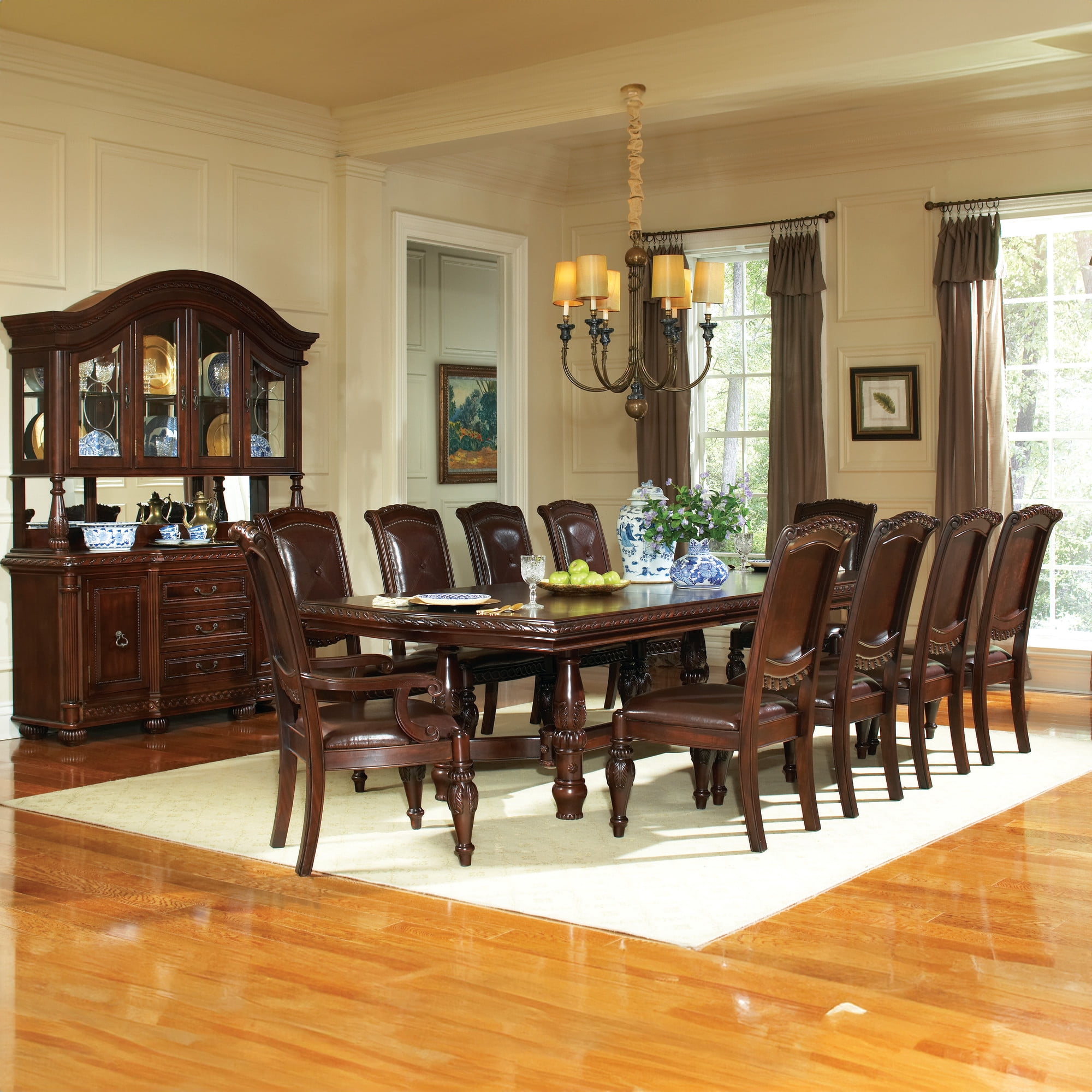 Steve Silver Antoinette Dining Arm Chairs, Set of 2, Cherry