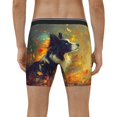 thumbnail image 2 of Men's Boxer Briefs, Autumn Countryside Border Collie Soft and Breathable Mens Underwear Boxer Briefs With Widen Waist, 2 of 5