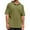 Green, variant on LANGWYQU Short Sleeved Men Solid Color Casual Hooded Tops Male Knit Hoodies