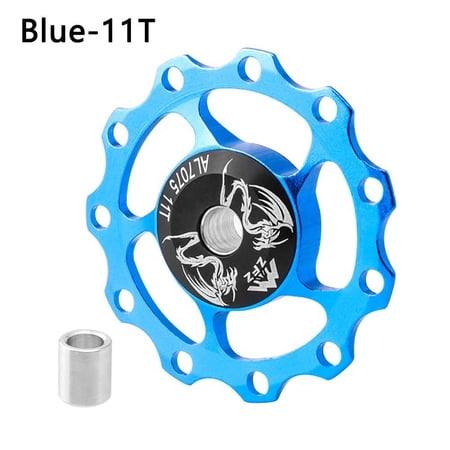 Waterproof Dust-proof Mountain Road Bike Durable 11T 13T Guide Wheel Pulley Bearings Part Cycling Accessory Sealed Bearing BLUE 11T