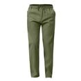 thumbnail image 4 of Large Casual Pants For Men Trendy Business Casual Pants For Spring Comfortable Straight Leg Solid Color Trousers Army Green XL, 4 of 5