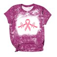 thumbnail image 1 of Fiudx Liquidación de Ofertas Flash Camiseta Estampada Informal y de Moda para Mujer con Cuello Redondo y Top de Manga Corta, 1 of 4