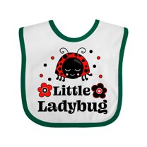 Inktastic Little Ladybug with Flowers Boys or Girls Baby Bib