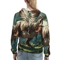 thumbnail image 7 of Kdxio Green Forest Dinosaur Print Womens Oversized Hoodies Sweatshirts Hooded Pullover Tops Sweaters Casual-X-Large, 7 of 7