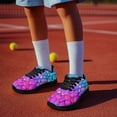 thumbnail image 4 of Uourmeti Girls Sequin Shoes Size 13 Blue Pink Mermaid Scales Sneakers for Kids Lace up Sport Athletic Walking Shoes Non-slip Knit Comfort Sneakers, 4 of 7