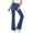 Navy, variant on Bmisegm Women's High Waist Stretchy Denim Yoga Flare Leggings Booty Lifting Pocketed Fitness Pants for Gym & Casual Wear Y2K Jeans for Women Navy XXL