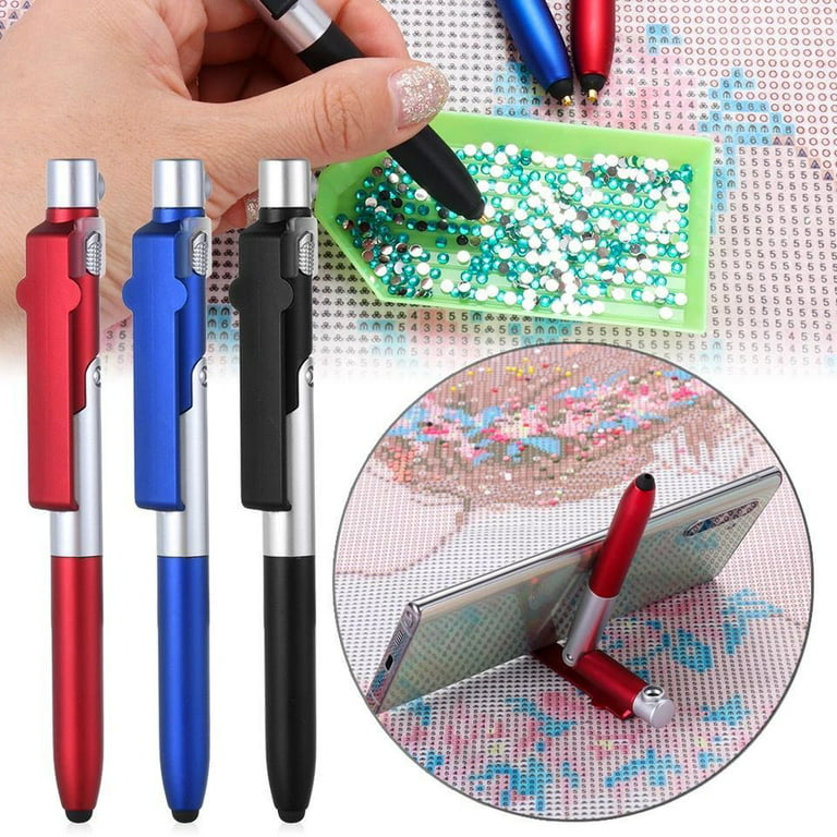 4 in 1 Touch Screen DIY Diamond Painting Tool ,LED Light for  Tablet,Foldable Capacitive Touch Pen Stylus Pen/Cell Phone Holder Stand 