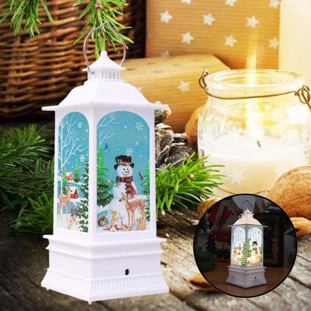 Linternas de Navidad Musicales Adorno Decorativo Ligero , blanco Yinane Luz de linterna