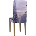 thumbnail image 4 of Funda protectora para silla ABPHQTO Navidad Long Narrow Road Hill Evening Winter Light Juego de 4, 4 of 4