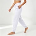 thumbnail image 5 of Sweatpants for Women 2026 Trendy High Waisted Baggy Sweat Pant with Pockets Casual Fleece Joggers Lounge Trousers Trendy,White M, 5 of 8