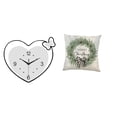 thumbnail image 1 of Reloj de pared,Reloj de pared acrílico para oficina en casa,sin tictac,Relojes de pared colgantes Reloj de tiempo decorativo,Funda de almohada,Funda de almohada navideña 2023 de 18 x 18, 1 of 8