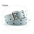 thumbnail image 5 of harmtty Men Belt Solid Hip-hop Style Punk Double-breasted Buckle Belt for Jeans, 5 of 8
