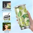 thumbnail image 6 of SKYSONIC Lemons Tumbler Stainless Steel Double Wall Vacuum Reusable Insulated Mug with Straw and Built-in Coaste for Cold and Hot Beverages, 12oz, 6 of 7