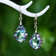 thumbnail image 5 of QQTDFG 925 Silver Fashion Women Mystic Topaz Earrings Ear Hook Dangle Wedding Jewelry-#5, 5 of 8