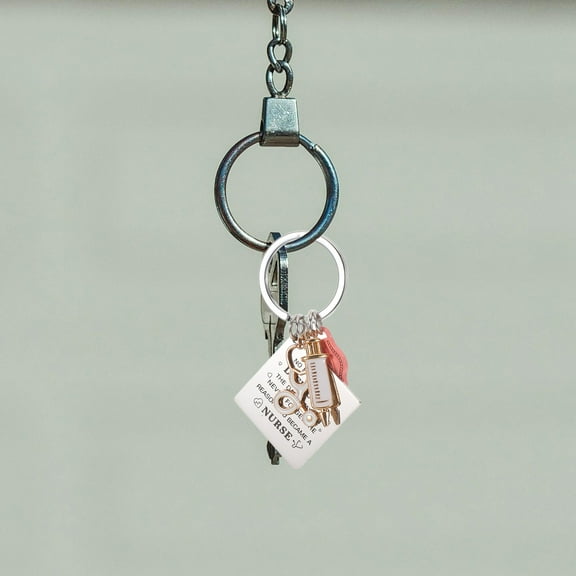 LOLIPPYY Nurse Keychain with Stethoscope Charm for Graduation and Nurse Appreciation Present
